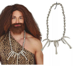 Colar de homem das cavernas com caveiras