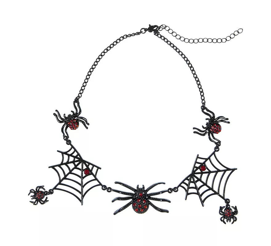 Collar con Arañas y Telarañas