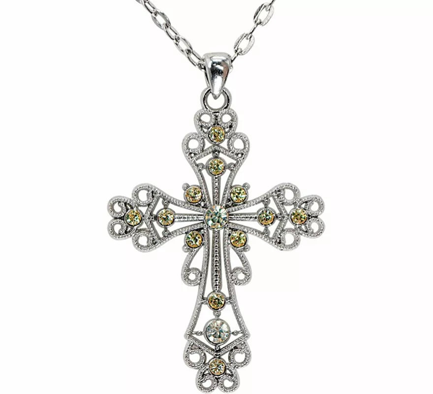 Translation missing: pt-PT.Collar con Colgante de Cruz con Strass