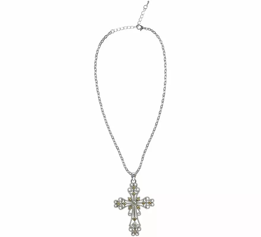 Translation missing: pt-PT.Collar con Colgante de Cruz con Strass