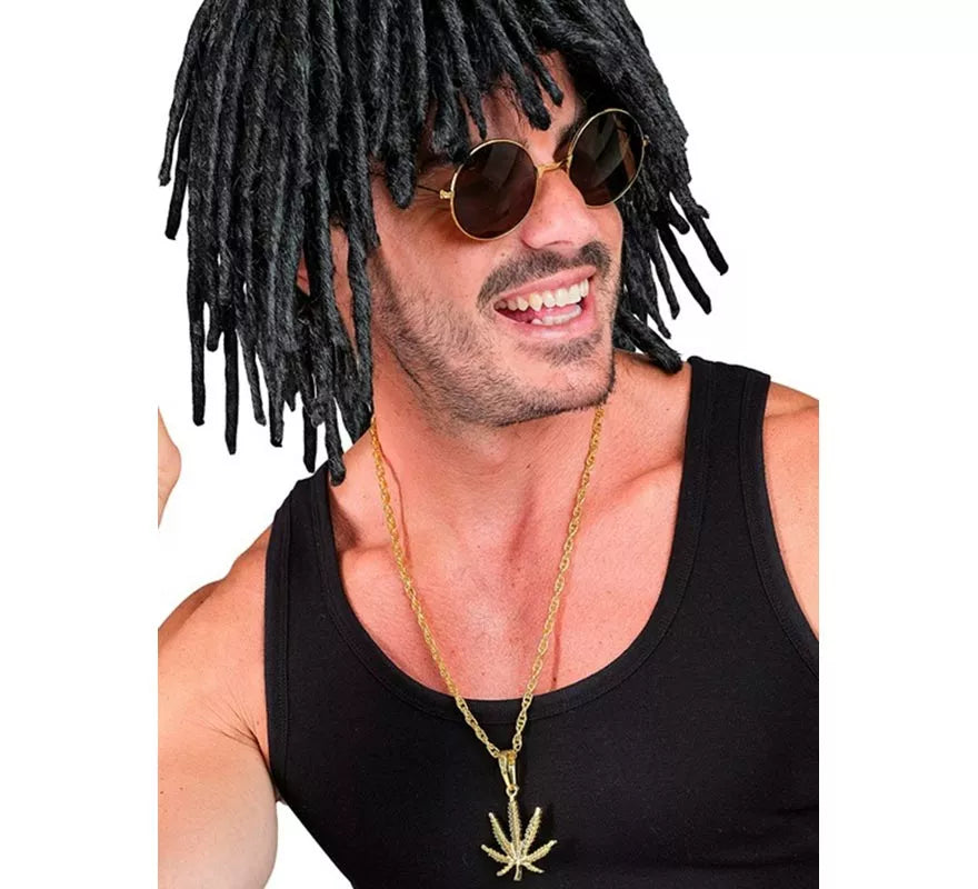 Collar con Colgante de Marihuana de 65 cm