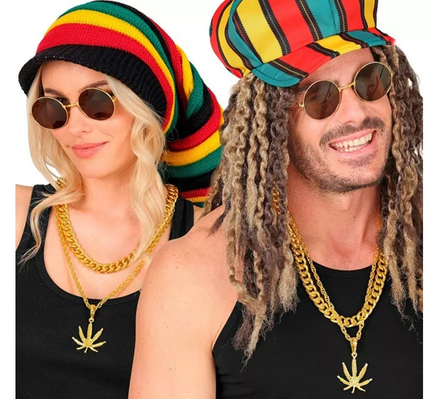 Collar con Colgante de Marihuana de 65 cm