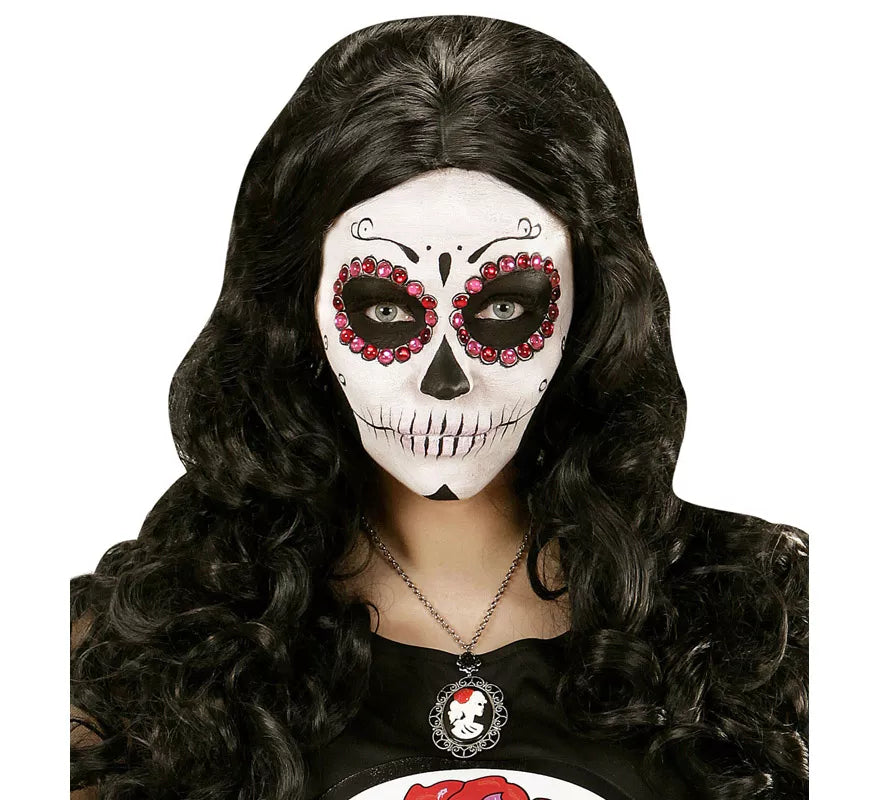 Translation missing: pt-PT.Collar con Medallón de Calavera y Rosa Negra