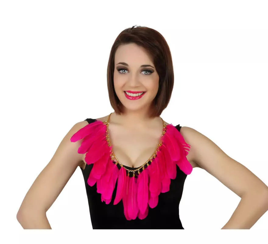 Translation missing: pt-PT.Collar con plumas de color rosa