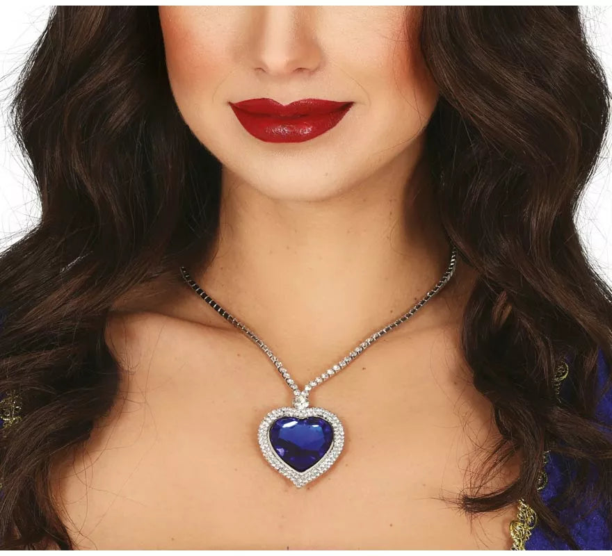 Translation missing: pt-PT.Collar Corazón azul metálico