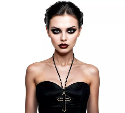 Collar Cruz negro