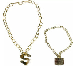 Colar de ouro com símbolos em vários modelos 40 Cm
