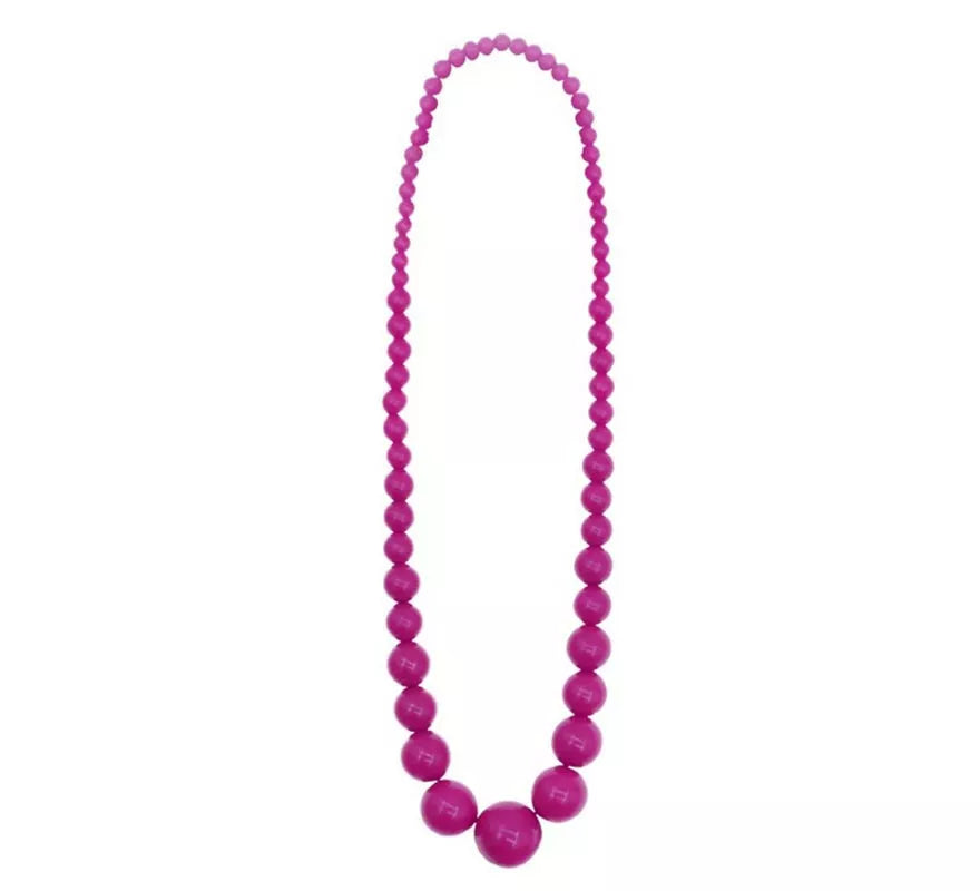 Translation missing: pt-PT.Collar Flamenco cuentas fucsia de 25 cm