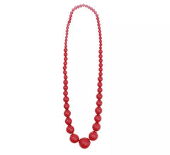Colar de flamenco com contas vermelhas 25 cm