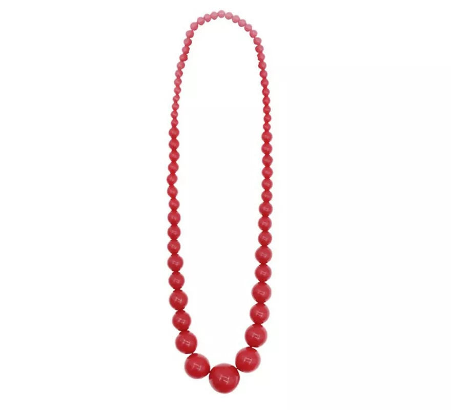 Translation missing: pt-PT.Collar Flamenco cuentas roja de 25 cm