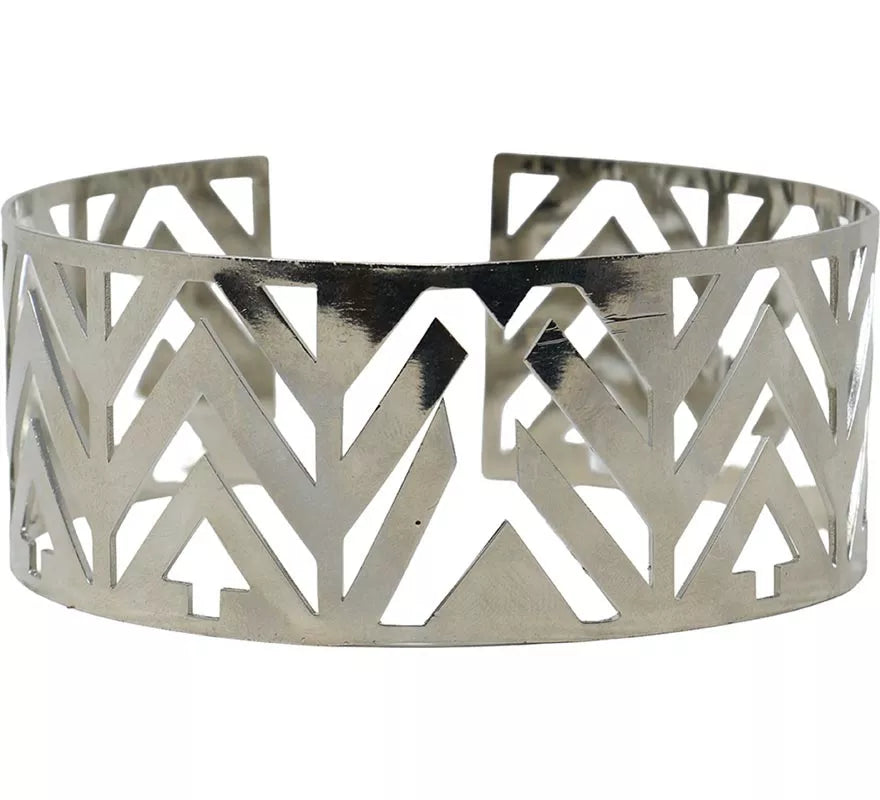 Collar Futurista plateado