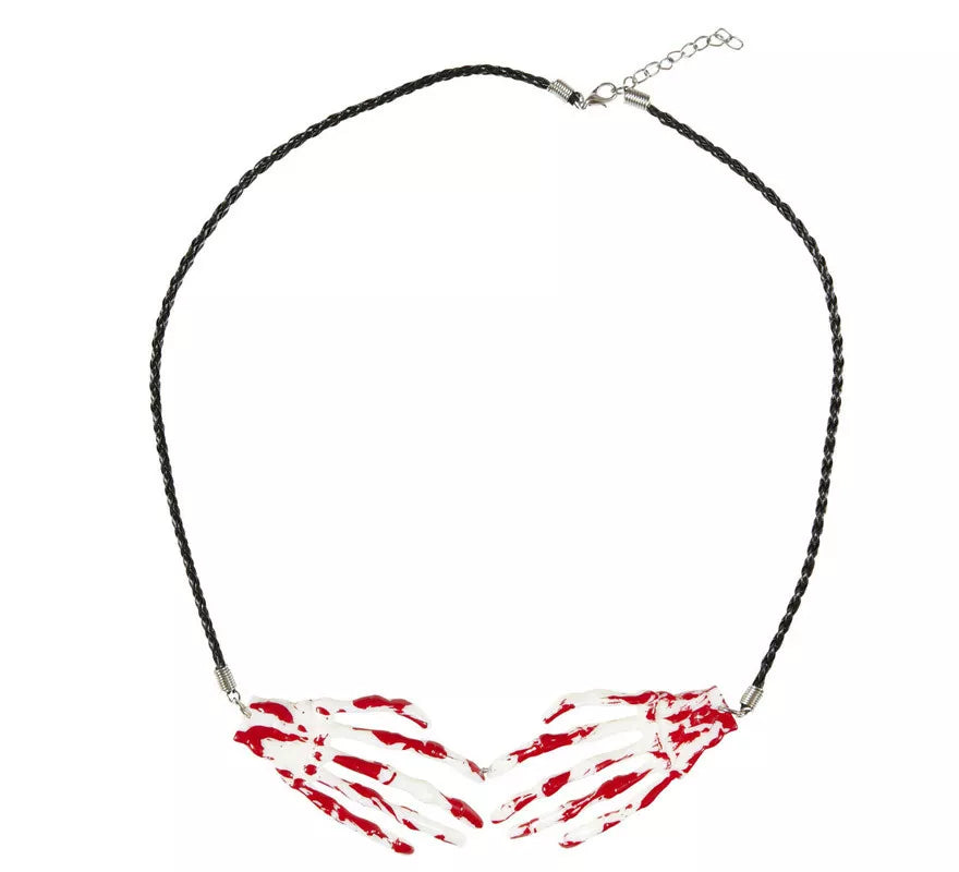 Translation missing: pt-PT.Collar Halloween de Manos de Esqueleto Sangrientas