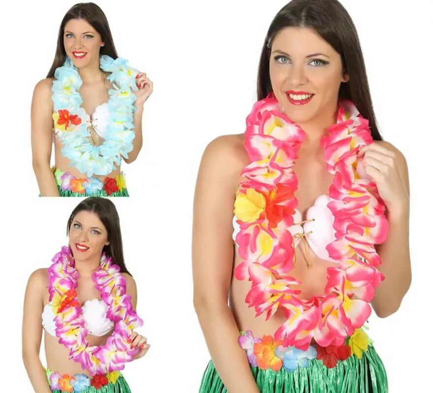Translation missing: pt-PT.Collar Hawaiano ancho en 3 colores surtidos