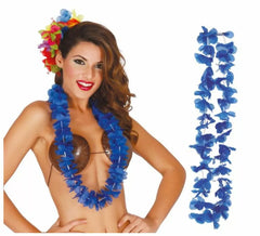 Colar de flores havaianas em várias cores