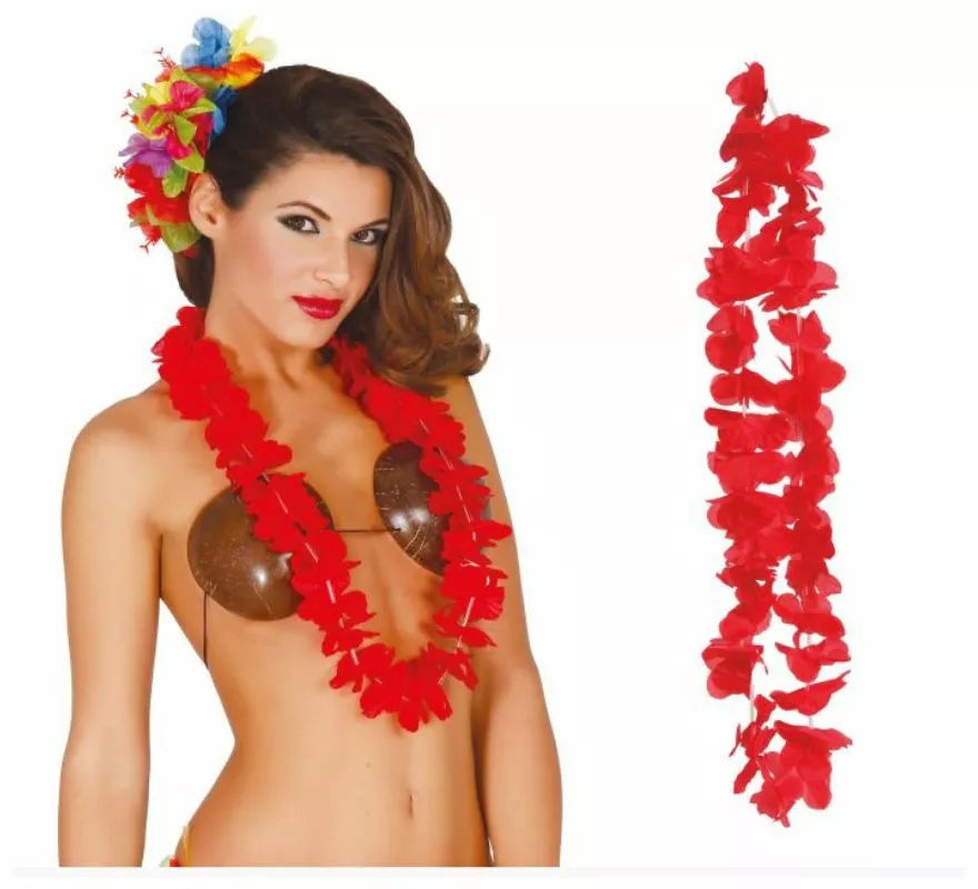 Collar Hawaiano de Flores en varios colores