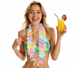 Colar havaiano pastel de 90 cm