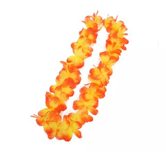 Colar Havaí amarelo e laranja de 50 cm