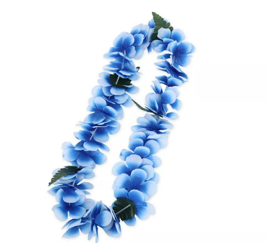 Translation missing: pt-PT.Collar Hawaii azul y blanco de 55 cm