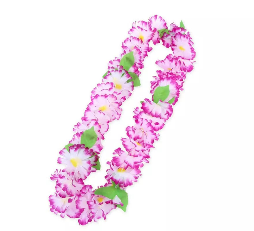 Translation missing: pt-PT.Collar Hawaii morado y amarillo de 55 cm