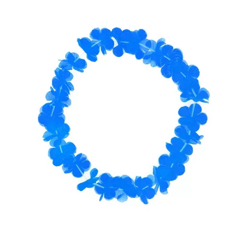 Translation missing: pt-PT.Collar Hawaii pequeño azul de 46 cm