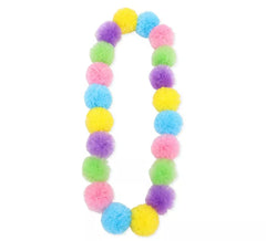 Colar Pompom Havaí em Cor Pastel