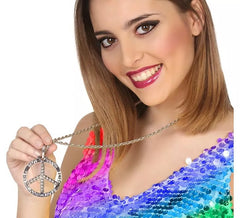 Colar Hippie da Paz com diamantes