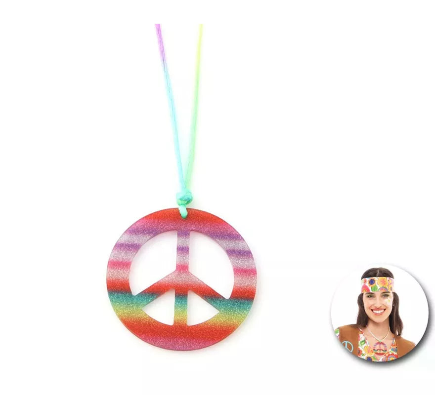 Translation missing: pt-PT.Collar Hippie Paz fucsia brillante