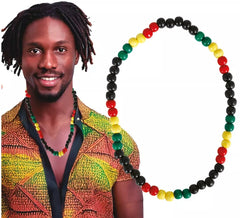 Colar jamaicano multicolorido