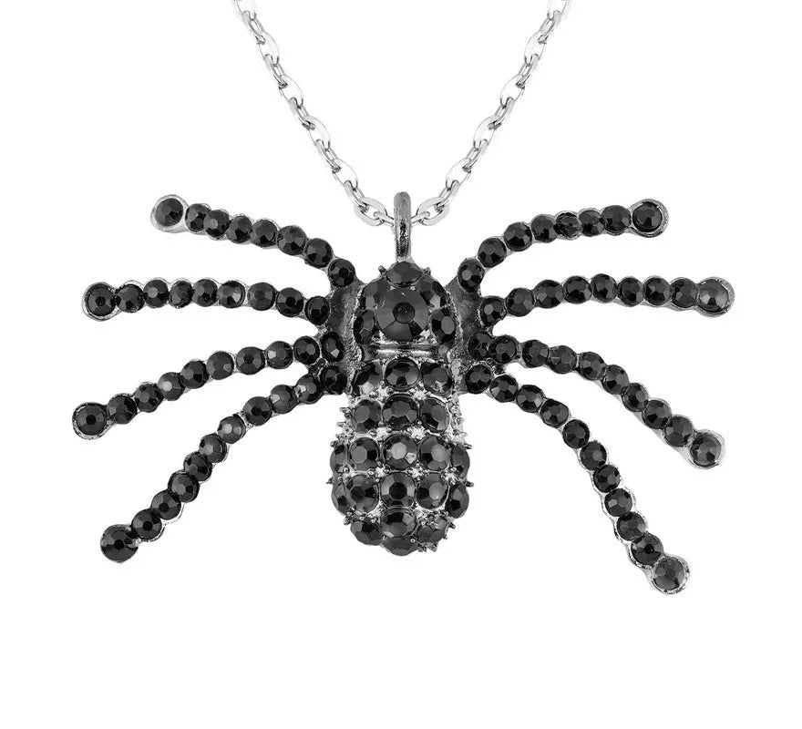 Translation missing: pt-PT.Collar Negro de Araña con Pedrería