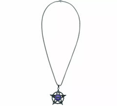 Colar Olho de Demónio Roxo Metal, 5 cm