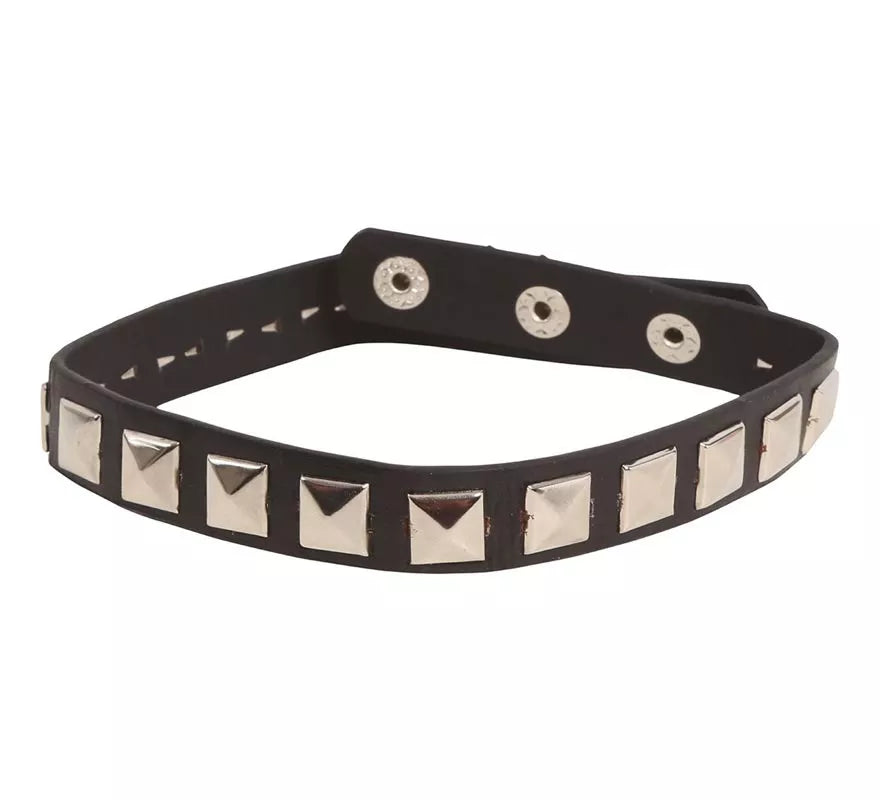 Translation missing: pt-PT.Collar Punk Negro y Dorado