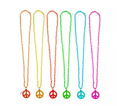 Colar símbolo da paz de 45 cm em cores sortidas