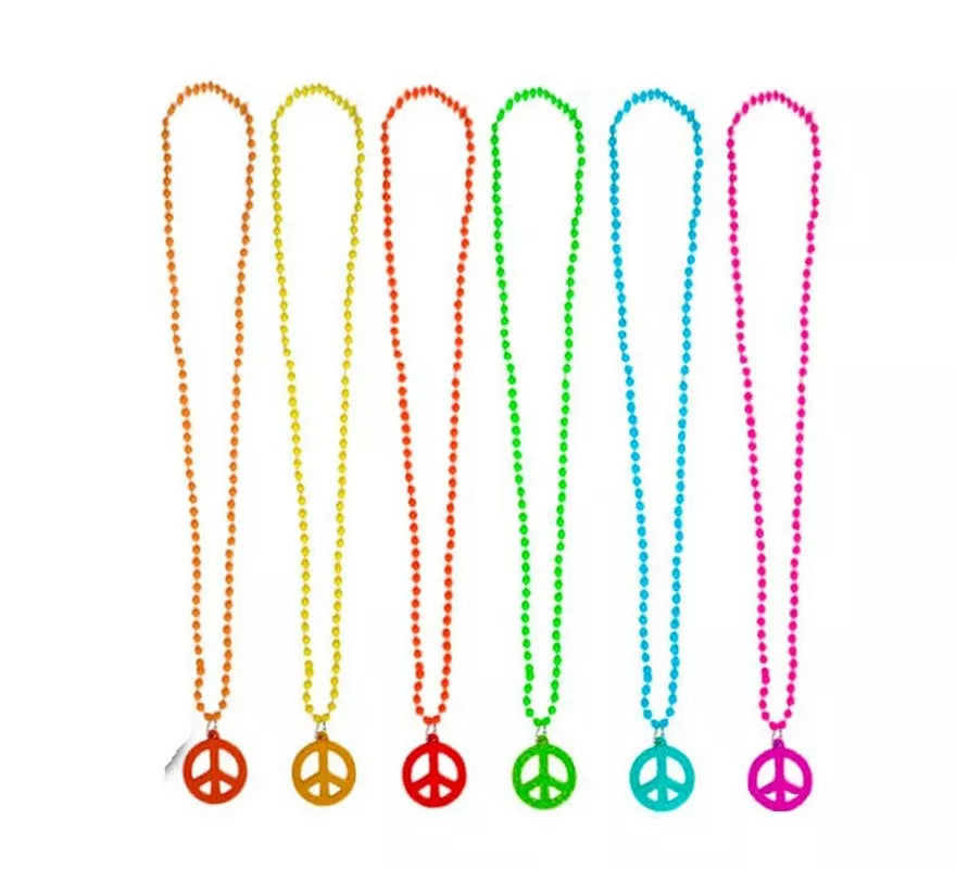 Translation missing: pt-PT.Collar símbolo de Paz de 45 cm colores surtidos