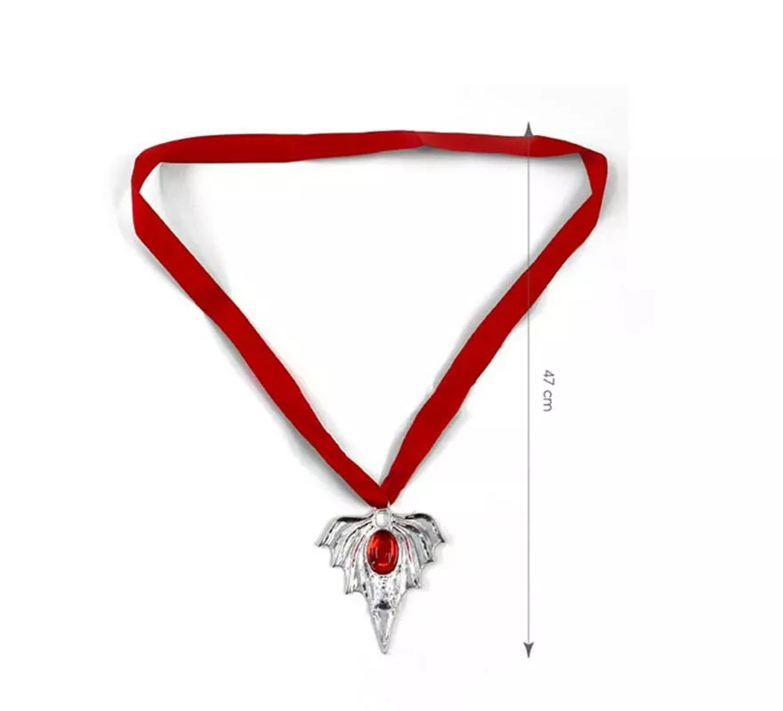 Translation missing: pt-PT.Collar Vampiresa Alas plateadas de 47 cm