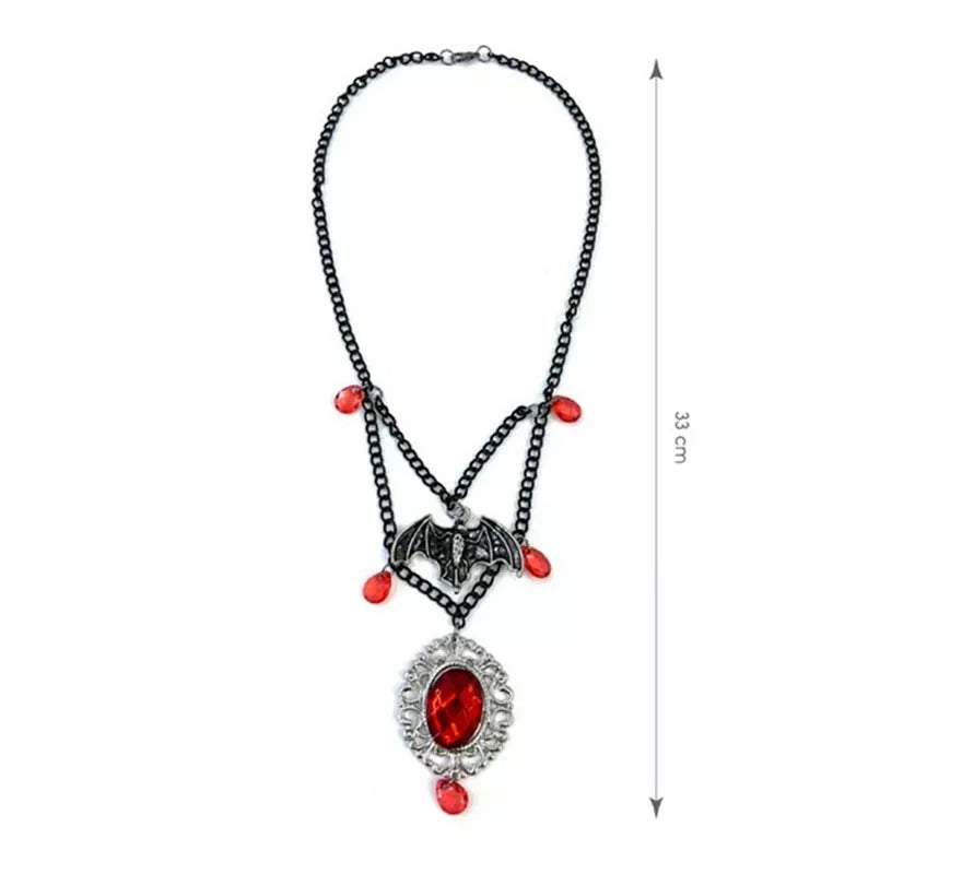 Translation missing: pt-PT.Collar Vampiresa gotas rojas de 33 cm