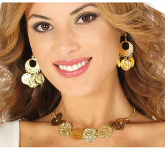 Colar e brincos com moedas Zingara