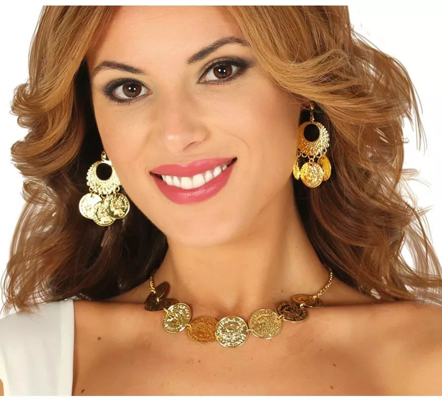 Translation missing: pt-PT.Collar Y Pendientes con monedas de Zíngara