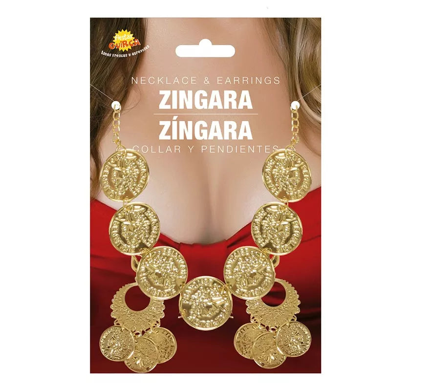 Translation missing: pt-PT.Collar Y Pendientes con monedas de Zíngara
