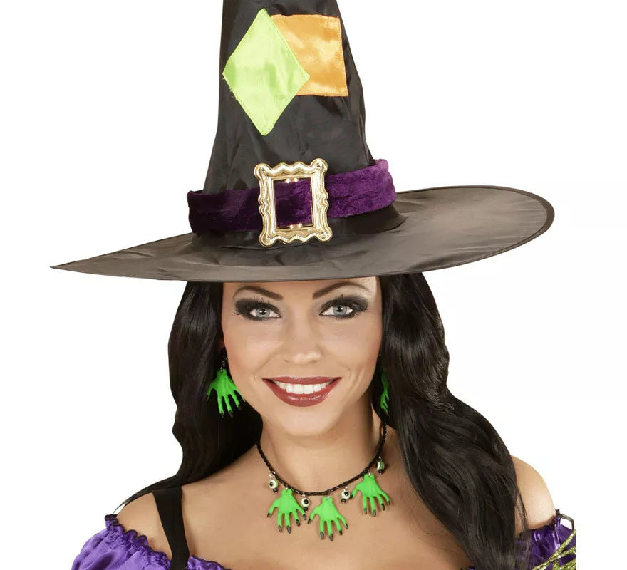 Translation missing: pt-PT.Collar y Pendientes Halloween de Manos de Bruja