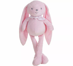 Orelhas de coelho de peluche rosa 30 cm
