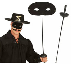 Conjunto de máscara e florete 63 cm. de herói mascarado