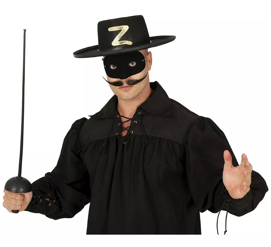 Translation missing: pt-PT.Conjunto antifaz y florete 63 cm. de heroe enmascarado