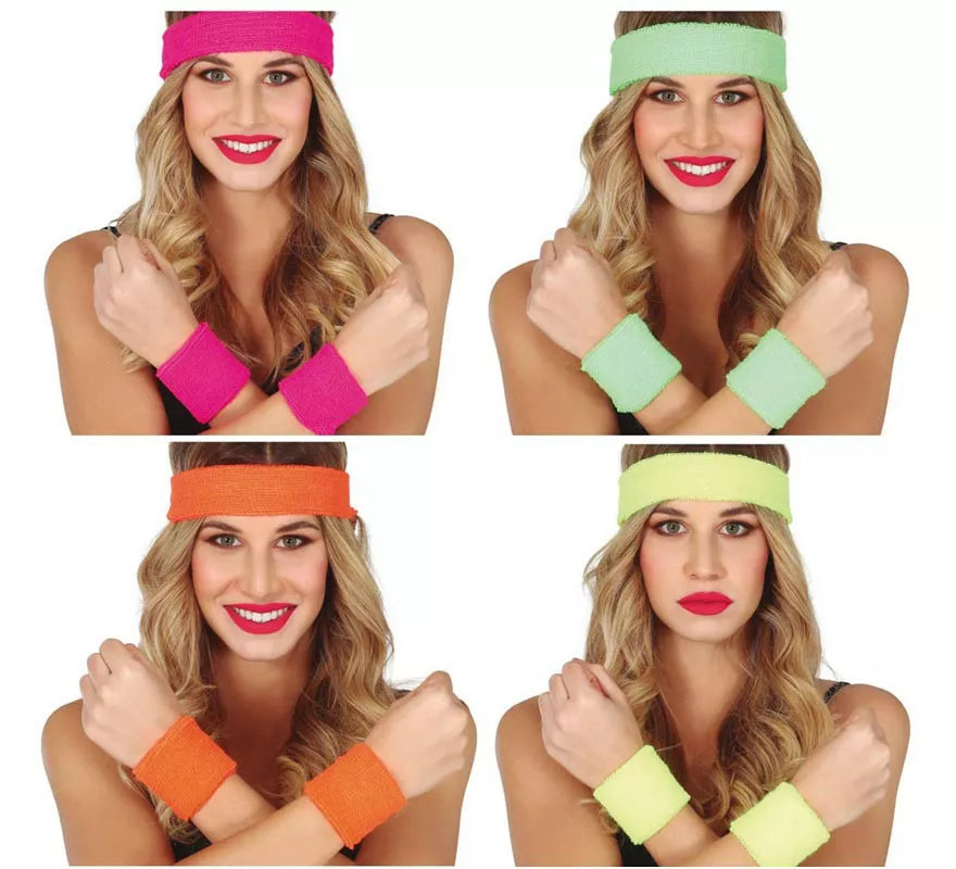 Translation missing: pt-PT.Conjunto de 2 Muñequeras y Cinta en varios colores para mujer