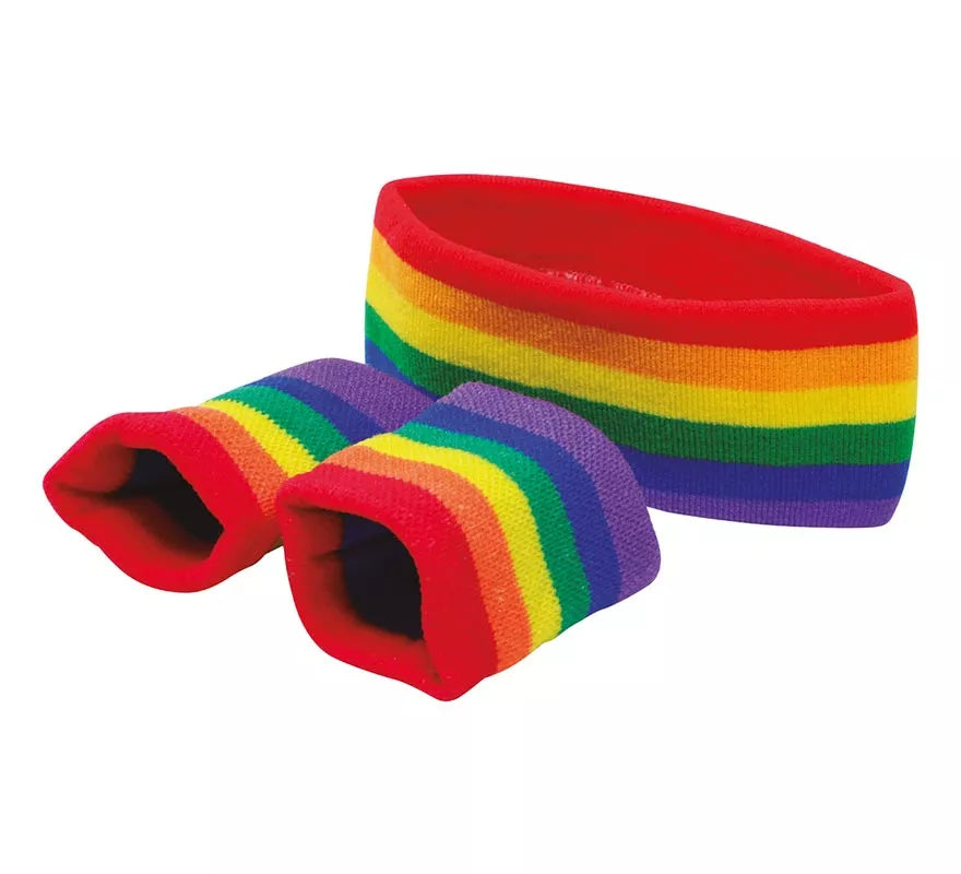 Translation missing: pt-PT.Conjunto de 2 Muñequeras y Cinta Multicolor