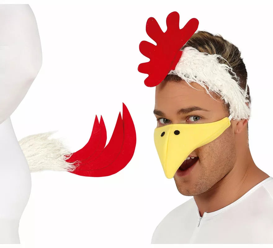 Translation missing: pt-PT.Conjunto de Gallina: Cola, Diadema y Pico