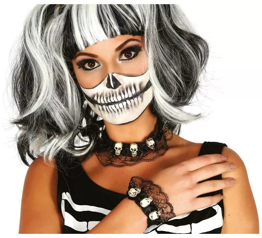 Translation missing: pt-PT.Conjunto de gargantilla y pulsera de Calaveras