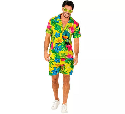 Conjunto de Verano con Estampado de Tucán: Camisa y Shorts para hombre