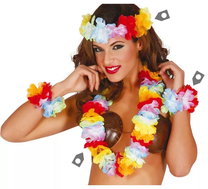 Translation missing: pt-PT.Conjunto Hawaiano de cinta, collar y muñequeras