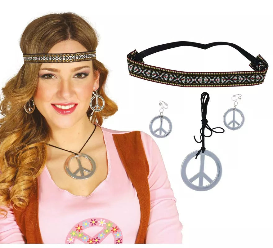 Translation missing: pt-PT.Conjunto Hippie de pendientes, collar y cinta