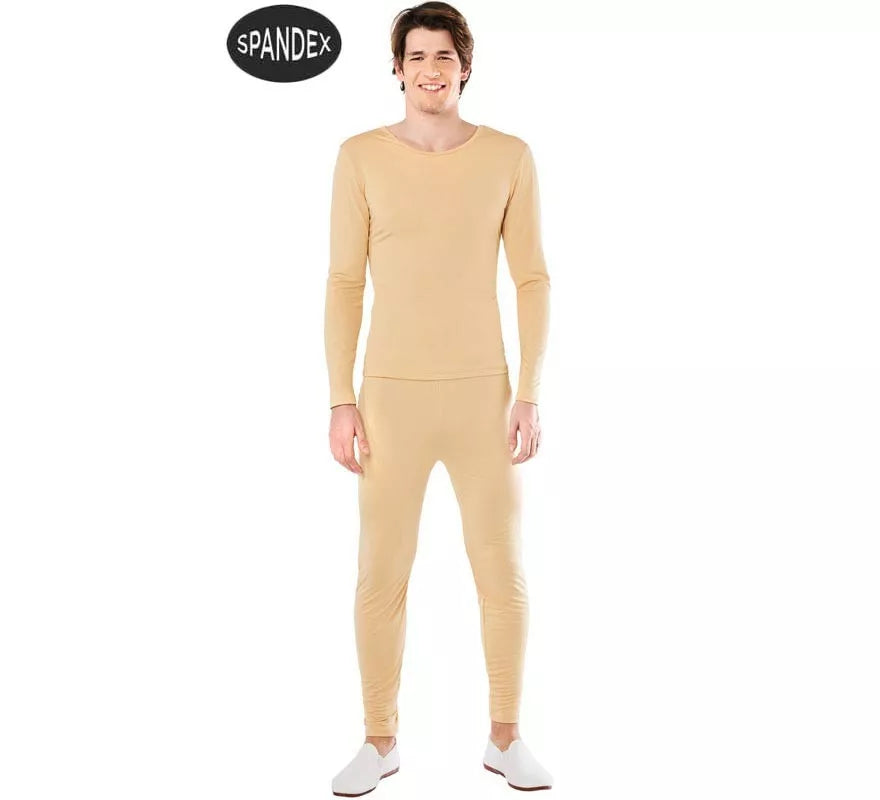 Translation missing: pt-PT.Conjunto Maillot Spandex en 2 piezas color Beige para hombre